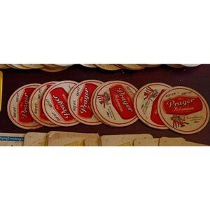 (8) Vintage Prager Beer Coasters